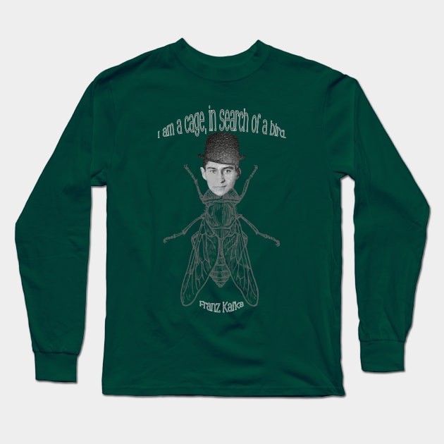 “I am a cage, in search of a bird.” ― Franz Kafka Long Sleeve T-Shirt by LanaBanana